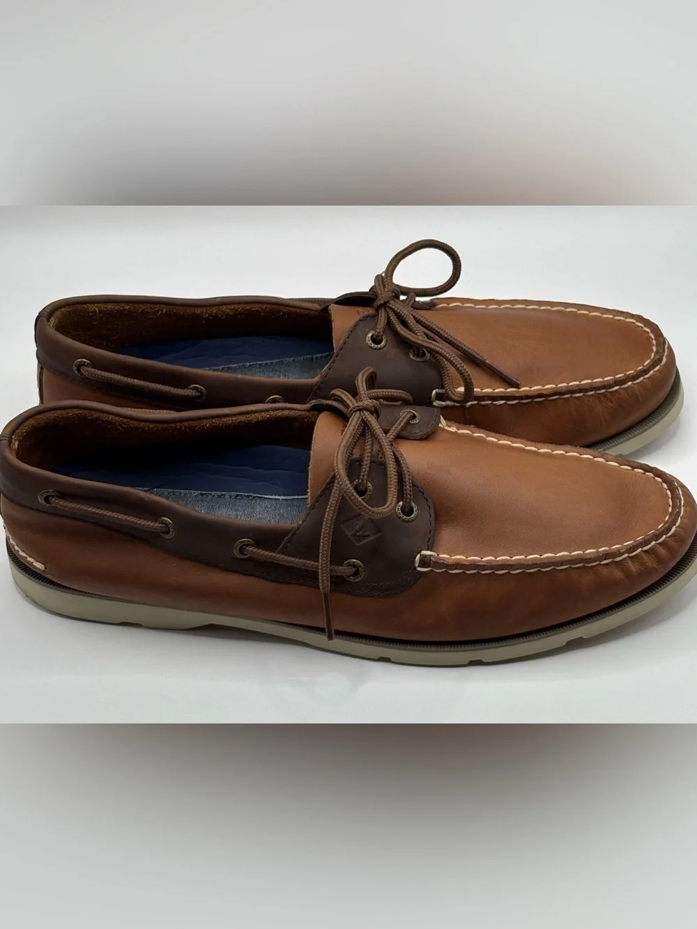 Sperry Authentic Original Brown Leather Boat Shoes Men's Size 12M 2-Eye Loafers